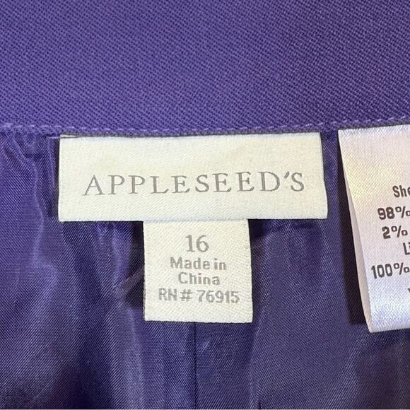 Appleseed's, Purple Wool Blend Dress Pants. Size 16. In excellent condition! - Picture 5 of 7